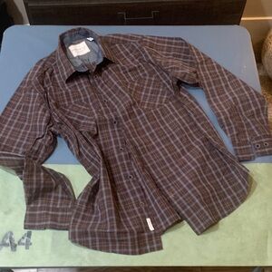 Weatherproof Men's Brown Plaid Button-Down Shirt